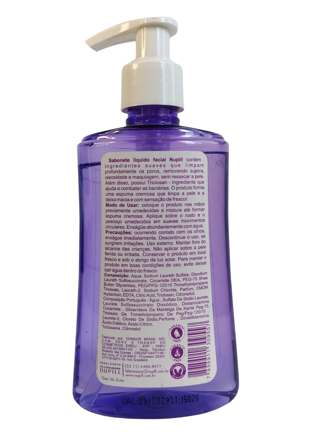 NUPILL SAB LIQ FACIAL 200ML SUAVE