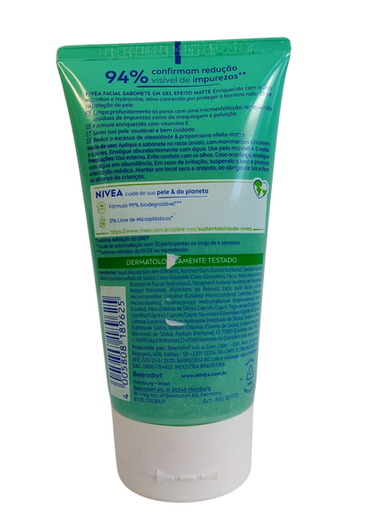 NIVEA GEL FACIAL 150ML CONTR BRILHO