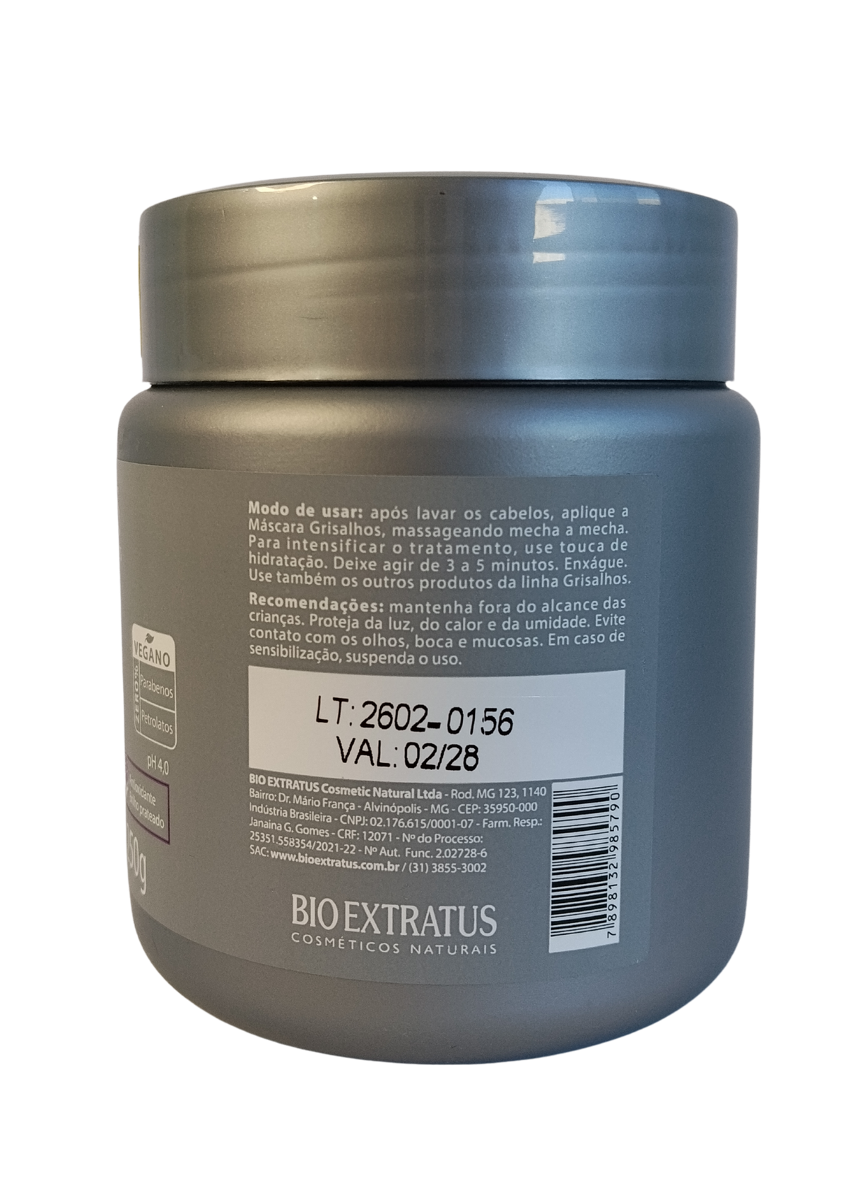 BIO EXTRATUS MASC 250G GRISALHOS
