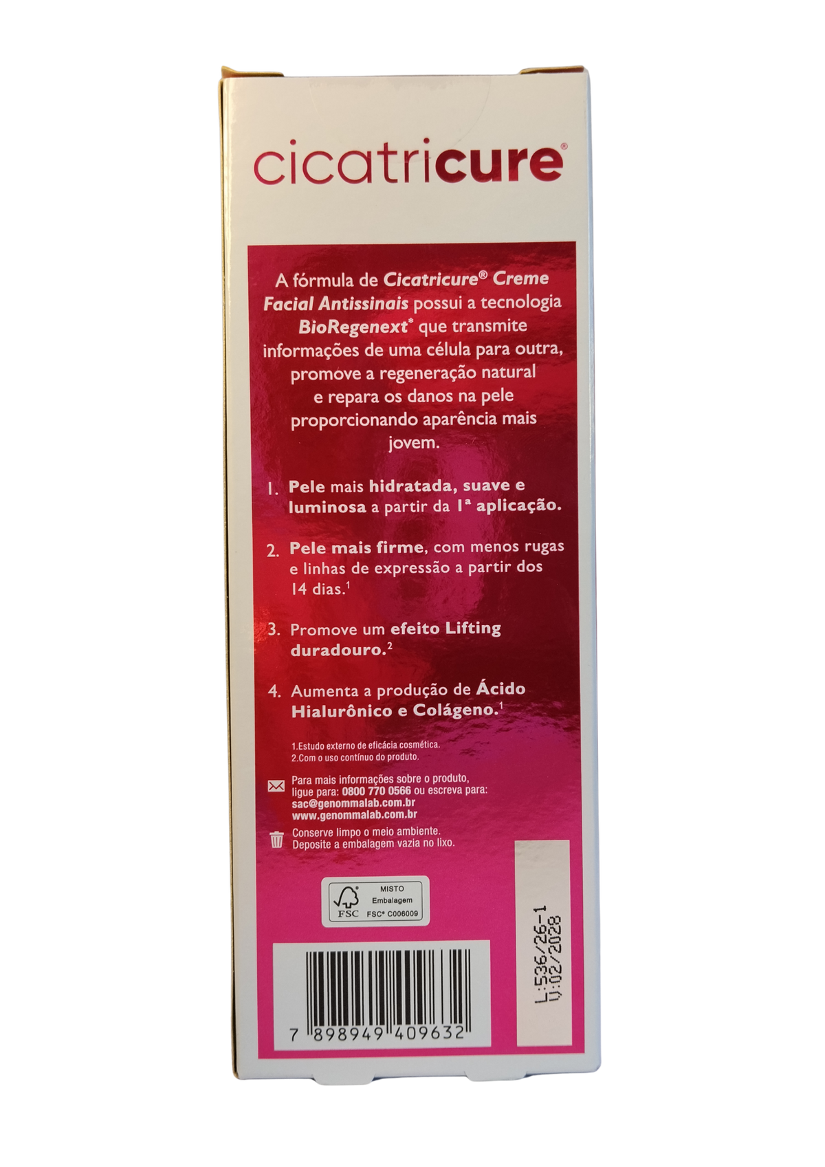 CICATRICURE CR FACIAL 50G ANTISSINAIS