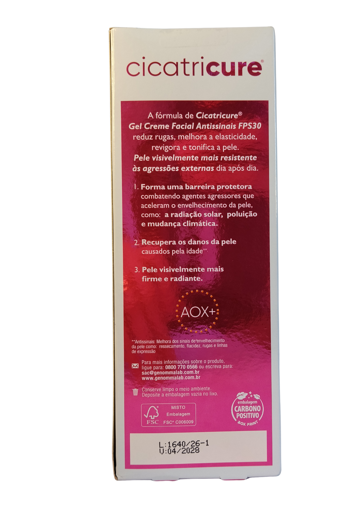 CICATRICURE CR FACIAL 50G ANTISSINAIS DIURNO FPS30