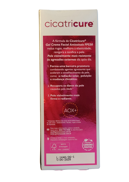 CICATRICURE CR FACIAL 50G ANTISSINAIS DIURNO FPS30