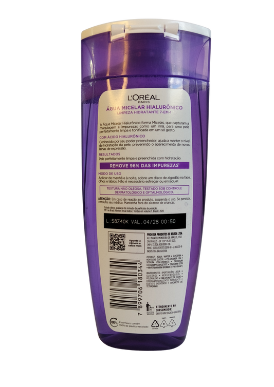 LOREAL AGUA MICELAR 200ML HIALURONICO